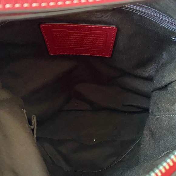 Coach Red Leather Bucket Bag, Small - Picture 7 of 9